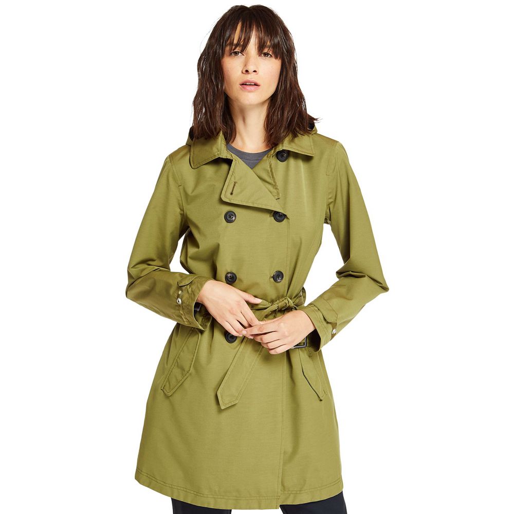 Casaco Feminino - Timberland Classic Impermeavel Trench - WENSK4291 - Verde Oliva